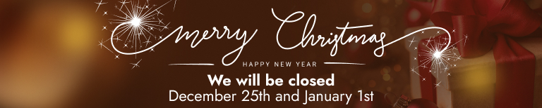 Christmas Banner | We will be closed December 25th and January 1st